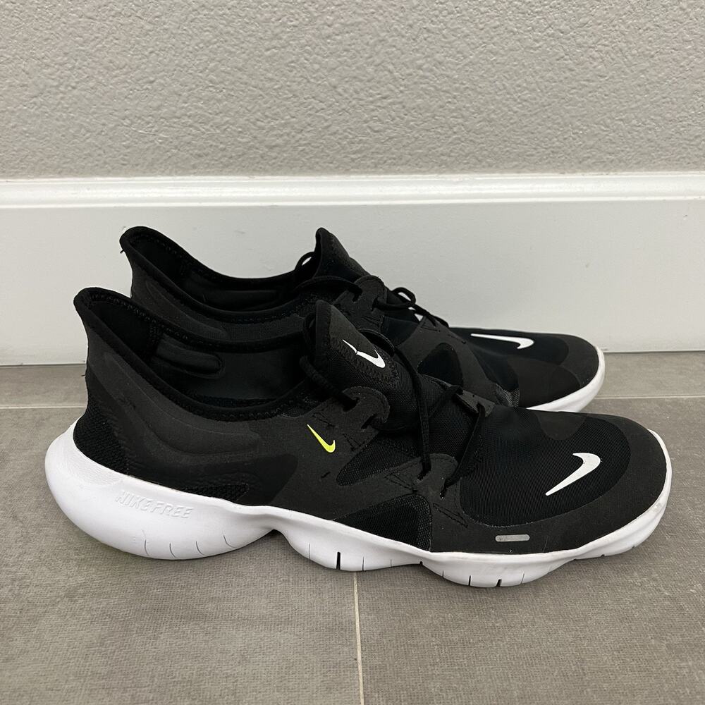 Nike Free Rn 5.0 Men’s Size 12 Black Athletic Running Flexible Shoes AQ1289-003